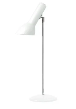 Best Oblique Bordlampe, hvid blank Hvide Lamper|Skrivebordslamper