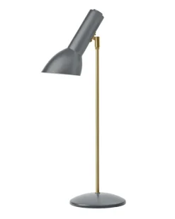Hot Oblique Bordlampe Messing, flintgrå Læselamper|Skrivebordslamper
