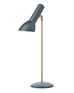 Sale Oblique Bordlampe Messing, petroleumsblå Læselamper|Stue Lamper