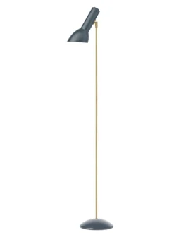 Best Oblique Gulvlampe Messing, petroleumsblå Standerlamper|Læselamper