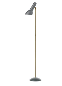 Best Oblique Gulvlampe Messing, flintgrå Standerlamper|Læselamper