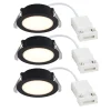 Best Olea 3-kit indbygningsspot, sort Vådrumslamper|Spotlampe