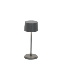 Clearance Olivia micro batterilampe / bordlampe, mørkegrå Transportable Lamper|Lamper Til Sofabord