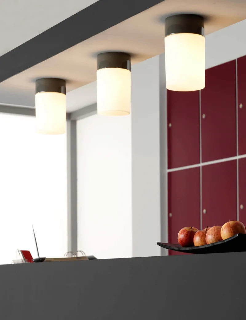 Sale Opus 120/200 loftlampe / væglampe, grå Glas Lamper|Vådrumslamper
