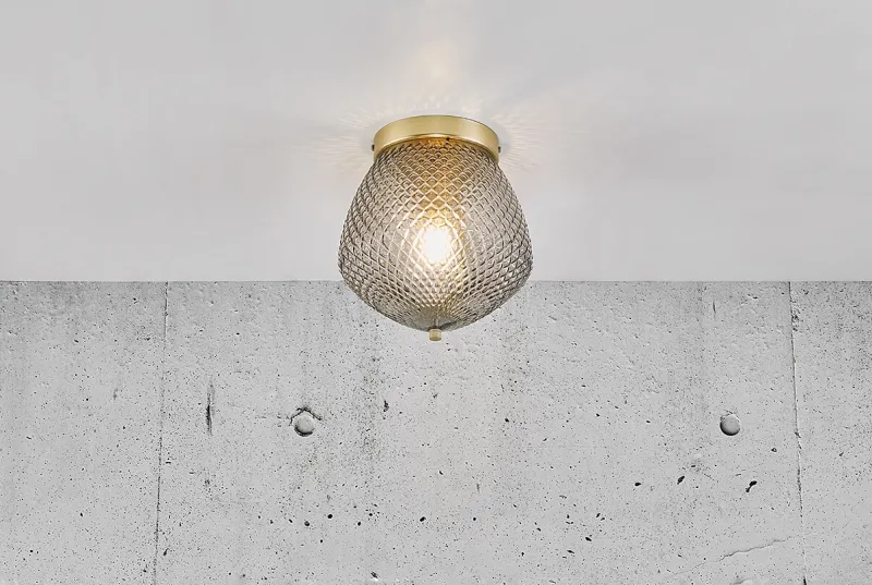 Best Orbiform loftlampe E27, røgfarvet Glas Lamper|Stue Lamper