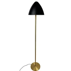 Clearance Oulu gulvlampe, sort/messing Messinglamper|Stue Lamper