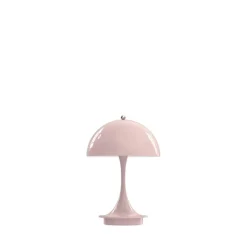 Outlet Panthella 160 Portable V2 bord- / batterilampe, metal lys rosa Transportable Lamper|Lamper Til Sofabord