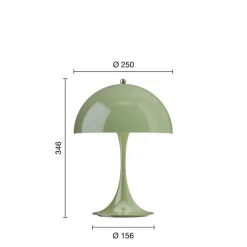 Panthella 250 Portable V3 bord- / batterilampe, opaque moss grøn Transportable Lamper|Lamper Til Sofabord