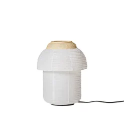 Discount Papier double bordlampe Ø30, hvid/gul Rispapir Lamper|Bordlamper