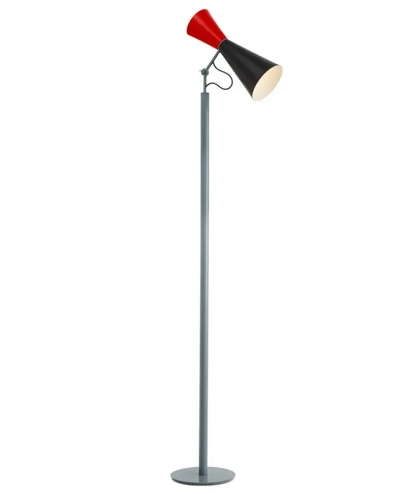 New Parliament gulvlampe, sort/rød Standerlamper|Læselamper
