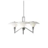 PH 3/2 Akademi lysekrone, krom Glas Lamper|Spisebordslamper