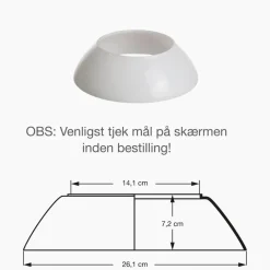 Best PH 4½-4 glas mellemskærm Glasskærm Mv. Til Ph Lampe