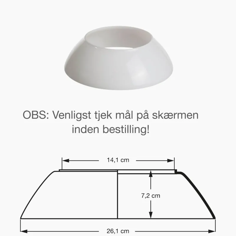 Best PH 4½-4 glas mellemskærm Glasskærm Mv. Til Ph Lampe