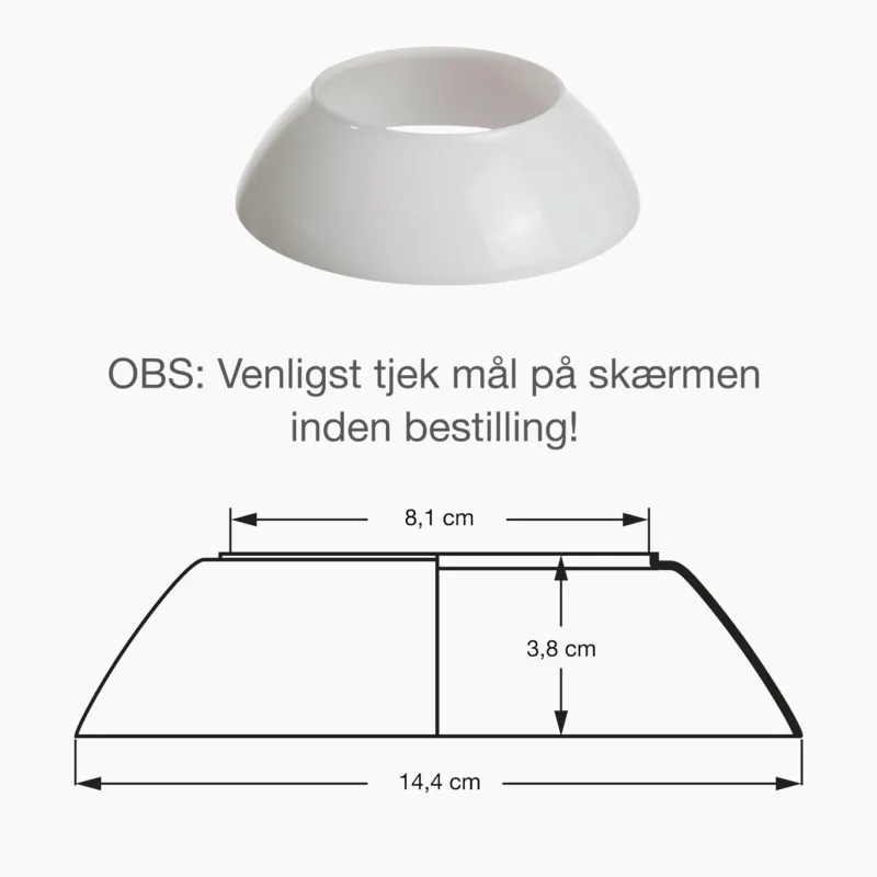 New PH 3/2 glas mellemskærm Glasskærm Mv. Til Ph Lampe