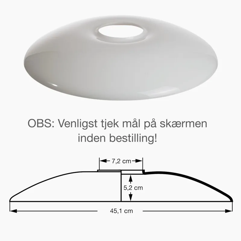 New PH 4½-4 glas overskærm Glasskærm Mv. Til Ph Lampe