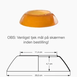 Best PH 3½-3 mellemskærm, ravfarvet glas Glasskærm Mv. Til Ph Lampe