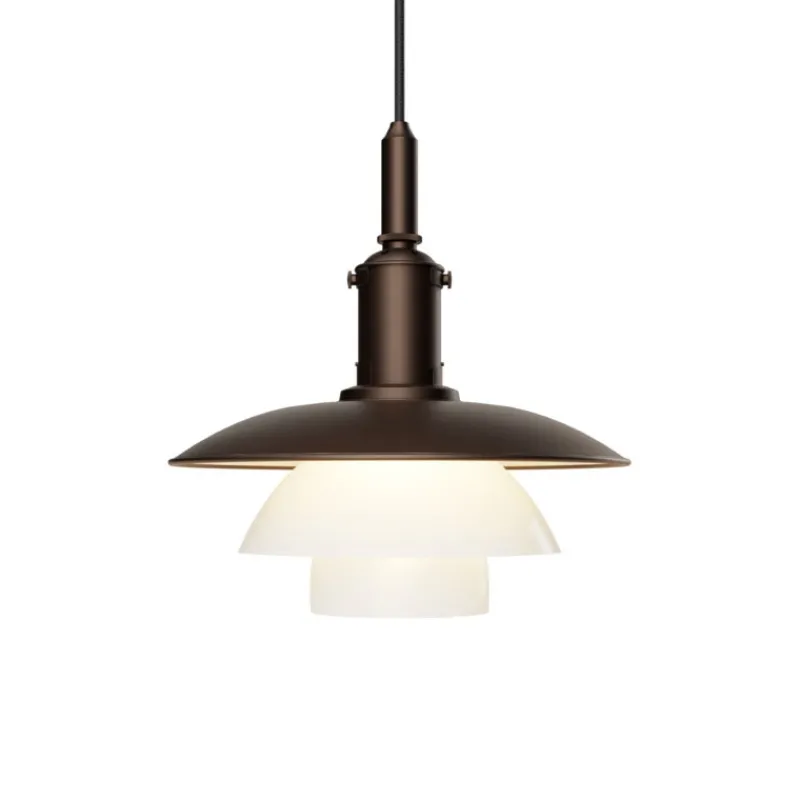 Outlet PH 3/3 pendel, aged brass/opal Messinglamper|Hvide Lamper