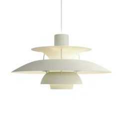 New PH 5 pendel, monokrom pale pewter Spisebordslamper|Stue Lamper