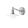 Outlet PH 2/1 væglampe m/afbryder, hvid opal Hvide Lamper|Glas Lamper