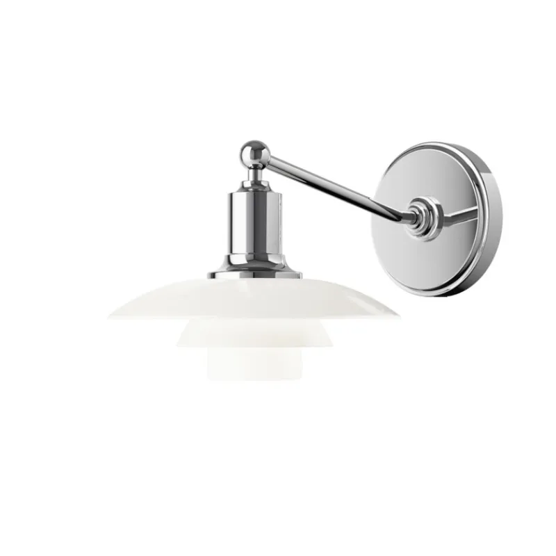 Discount PH 2/1 væglampe u/afbryder, hvid opal Hvide Lamper|Glas Lamper
