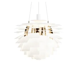 Clearance PH Artichoke Ø60 pendel, soft white/messing Messinglamper|Hvide Lamper