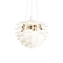 Online PH Artichoke Ø48 pendel, soft white/messing Messinglamper|Hvide Lamper