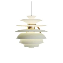 Clearance PH Snowball pendel, dusty green/messing Messinglamper|Spisebordslamper