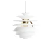 Online PH Snowball pendel, soft white/messing Messinglamper|Hvide Lamper