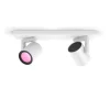Online Hue Argenta White and Color Ambiance dobbelt spot, hvid Spotlampe|Lamper Til Værksted
