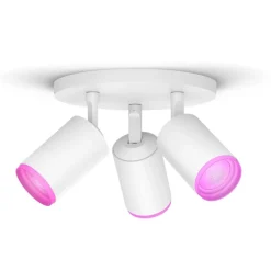 New Hue Fugato White and Color Ambiance 3 spots, hvid Spotlampe|Lamper Til Værksted