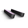 Hot Hue Play White and Color Ambiance light bar dobbeltpakke, sort Sorte Væglamper|Stue Lamper