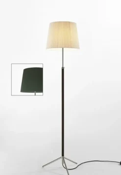 Online Pie de salón Gulvlampe G3 grøn/krom Standerlamper