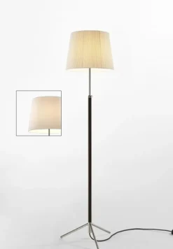 Clearance Pie de salón Gulvlampe G3 hvid/krom Standerlamper