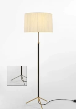 Hot Pie de salón Gulvlampe G2 natur/krom Standerlamper