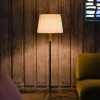 Discount Pie de salón Gulvlampe G1 natur/messing Standerlamper