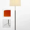 Pie de salón Gulvlampe G2 rød/krom Standerlamper