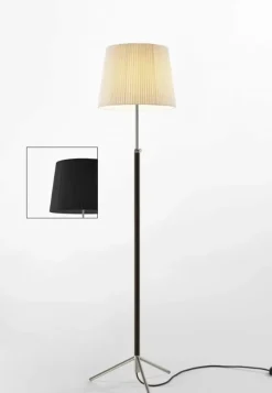 Sale Pie de salón Gulvlampe G3 sort/krom Standerlamper