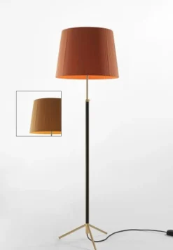 Clearance Pie de salón Gulvlampe G1 sennep/messing Standerlamper