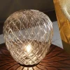 Outlet Pinecone Bordlampe, stor Ø50, klar/guld Glas Lamper|Bordlamper
