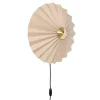Discount Pliss væglampe, sand/messing Lampe Til Trappeopgang|Stue Lamper