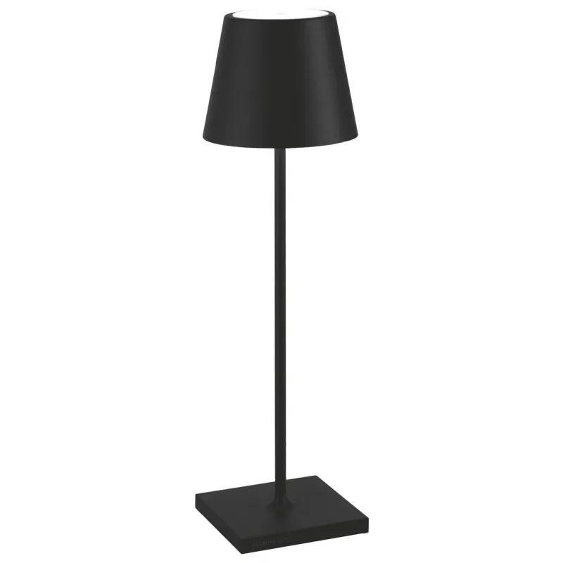 Hot Poldina batterilampe / bordlampe, sort Transportable Lamper|Skrivebordslamper