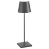 Clearance Poldina batterilampe / bordlampe, mørkegrå Transportable Lamper|Skrivebordslamper