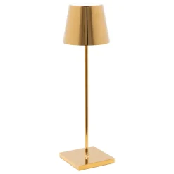 Poldina batterilampe / bordlampe, blank guld Transportable Lamper|Skrivebordslamper