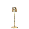 Clearance Poldina micro batterilampe / bordlampe, capriblå/antik guld Transportable Lamper|Lamper Til Sofabord