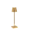 Sale Poldina micro batterilampe / bordlampe, blank guld Transportable Lamper|Lamper Til Sofabord