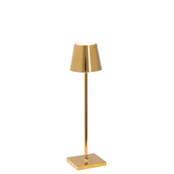 Sale Poldina micro batterilampe / bordlampe, blank guld Transportable Lamper|Lamper Til Sofabord