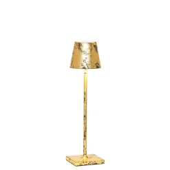 New Poldina micro batterilampe / bordlampe, sort/antik guld Transportable Lamper|Lamper Til Sofabord