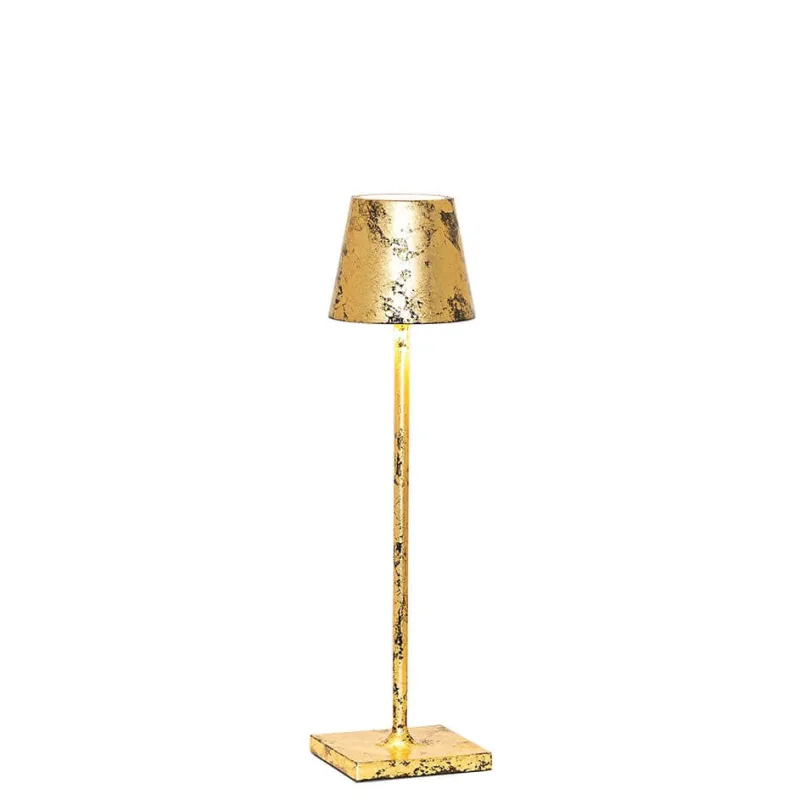 New Poldina micro batterilampe / bordlampe, sort/antik guld Transportable Lamper|Lamper Til Sofabord