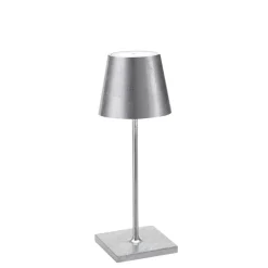 Hot Poldina mini batterilampe / bordlampe, antik sølv Transportable Lamper|Lamper Til Sofabord