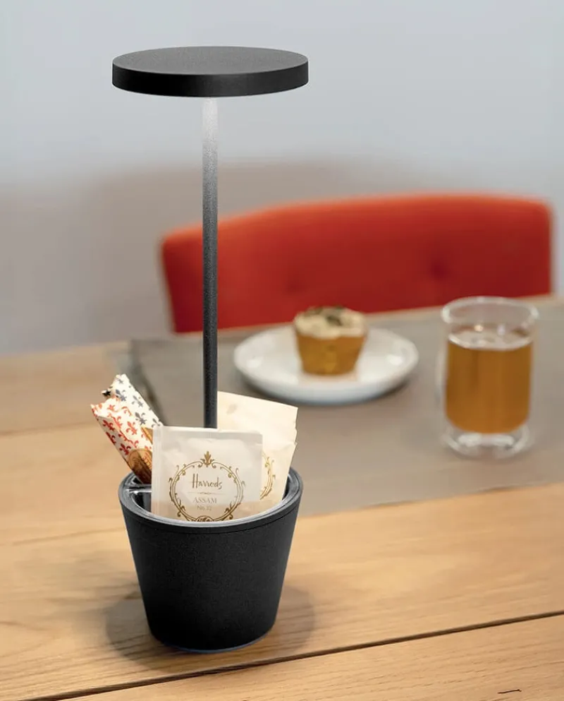 Online Poldina Reverso batterilampe / bordlampe, mørkegrå Transportable Lamper|Skrivebordslamper